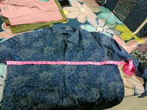 Park Avenue Floral Shirt navy blue