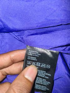 H&amp;M &#39;82&#39; Purple Varsity Bomber (Baggy Fit)