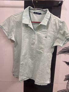 Lemon Curve Brand, L- Size Sea Green Color T- Shirt, Stretchable Cotton