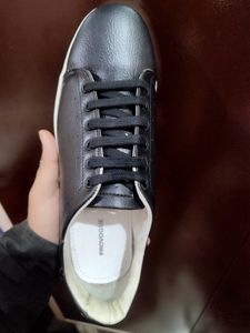 Stylish Black Leather Sneakers(UK 9 Only)