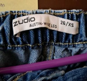 Blue Denim Cargo Pants