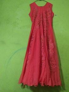 Red Partywear Gown For Womens