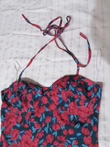 Floral Bustier Top From Shein