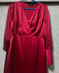 Wrap-Style Sheath Dress with Belt