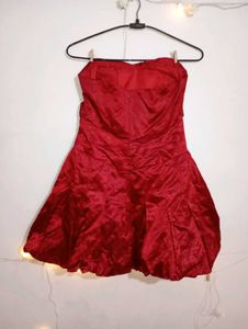 Dress. Cherry Red Colour Dress