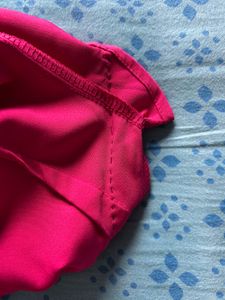 SHEIN Hot Pink Ruffle Hem Dress