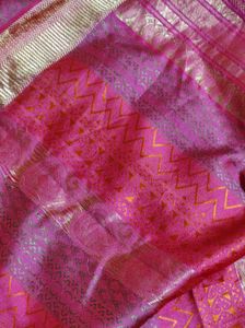 Pink Pure Kanchipuram Silk Saree