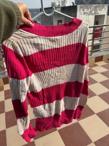 Bright pink colour pullover