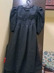 New* Black Puff Sleeve Dress