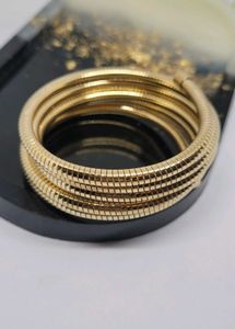Gold Tone Coil Bracelet