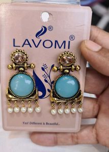 Lavomi Pearl &amp; Turquoise Earrings