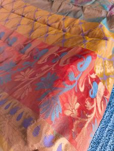 Elegant Orange &amp; Red Saree