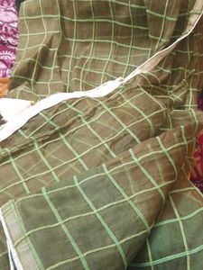 Checked saree