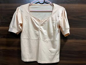 Off-white Puff Sleeve Top