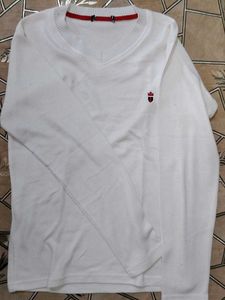 White V-Neck Sweater