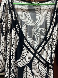 Leaf Print Casual Dress