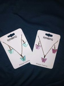 Butterfly Necklace & Earring Set