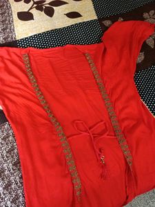 Red Gown With Shrug