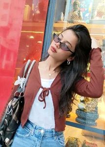 Brown Tie-Front Cardigan