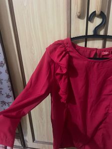 Red Ruffle Top- 38