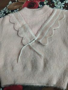 Fluffy Pink Knit Sweater