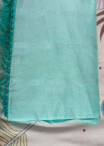 Aqua Blue Embellished Saree