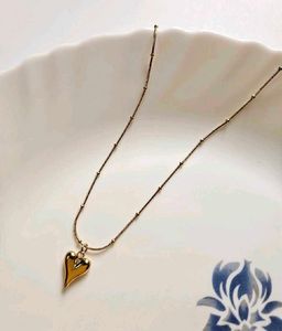Anti-tarnish Simple Little Heart Pendant Chain