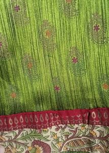 Green Paisley Print Fabric