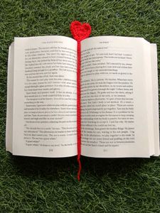 Crochet Handmade Heart Shape Bookmark