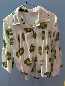 Floral White Top