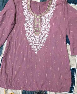 Light Purple Embroidery Tunic/Kurti