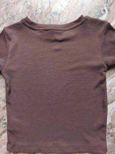 Brown Crop Top