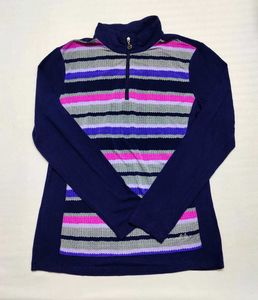 Crocodile Striped Knit Sweater | Bust 32