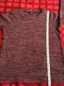 Cherokee Burgundy Marled Long Sleeve Top