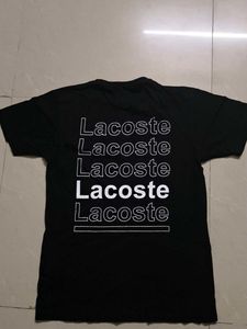 Lacoste Black Back Print T-Shirt - Size L