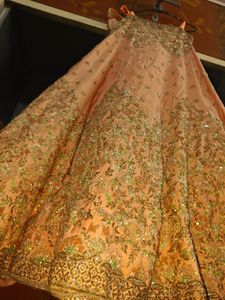 Peach Bridal Lehenga