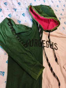 Stylish Two-Tone &#34;GORGEOUS&#34; Printed Hoodie