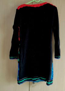 Funky Argyle Knit Mini Dress