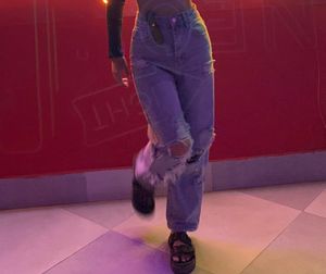URBANIC Straight Leg Torn Jeans