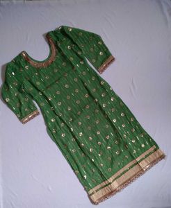 Green Embroidered Kurta Set