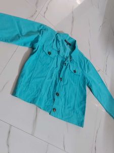 Cyan Denim Jacket