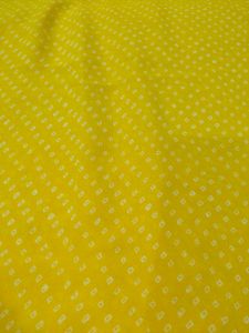 Yellow Bandhani Saree