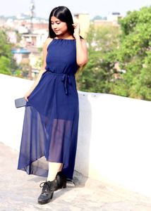 Royal Blue Halter Dress