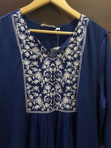 Max Women’s Navy Blue Kurta (xl)
