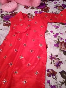Most Demanding Red Kurta Set In Very Good Conditio