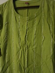 Green Striped Kurta