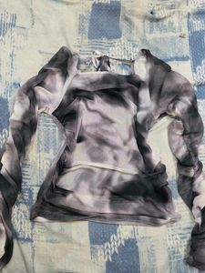 Trendy Tie-Dye Long Sleeve Top