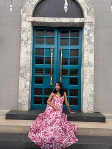 Pink Pattern Maxi Dress