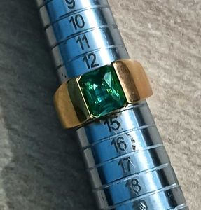 Gold Plated Emerald Ring