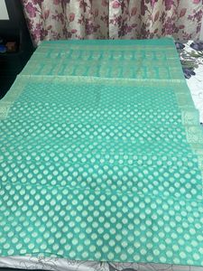 woven design Green Saree